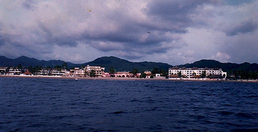 A few hotels viewed from the bay