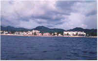 Small part of the hotel zone from the bay