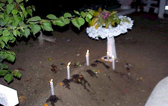 A recent child's grave