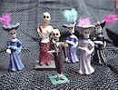 Various "Catrina" sculptures are given as gifts