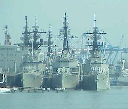 Part of Manzanillo's large naval fleet