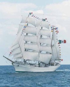 Naval cadets train on this ship