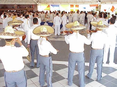 Entertainment for several hundred officers.