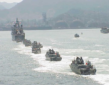 Interceptors falling in behind the President's ship.