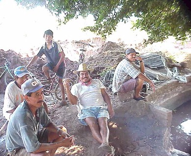 Brickmakers take a break