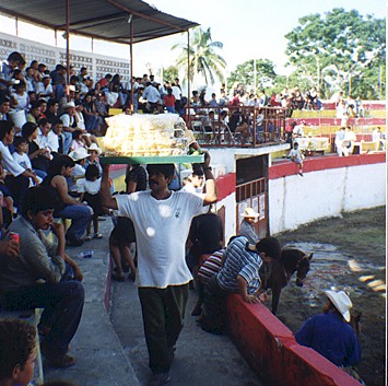 Chips and salsa picante, cervezas, refrescos, ice