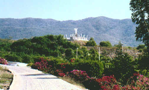A private monument beside the road