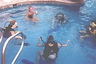 Just put your face in the water and breathe normally